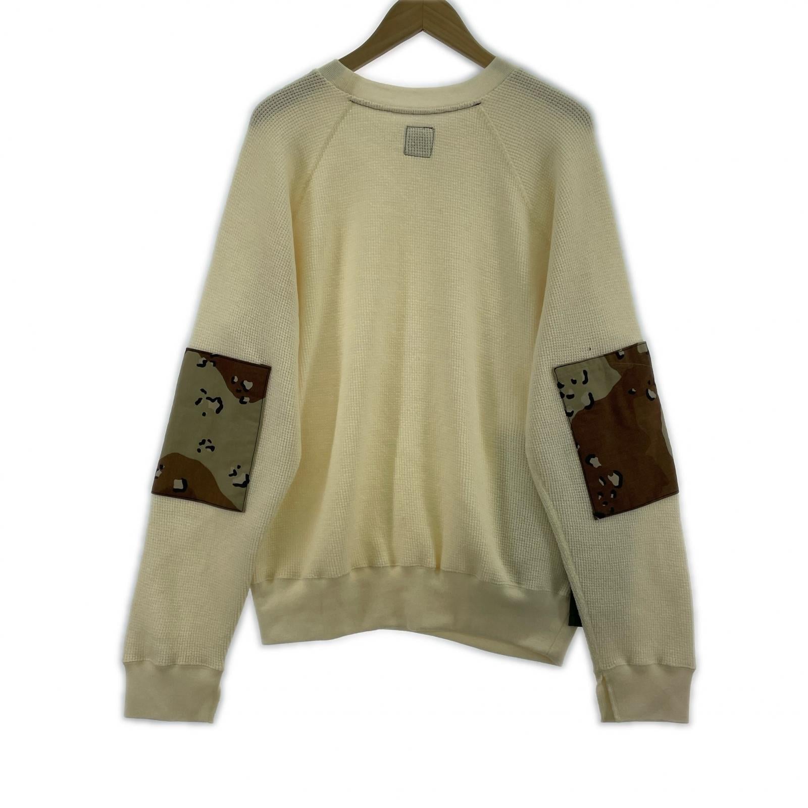 ニット 22AW ARMY PATCH THERMAL SWEATER 白緑 (2) 2 ホワイト