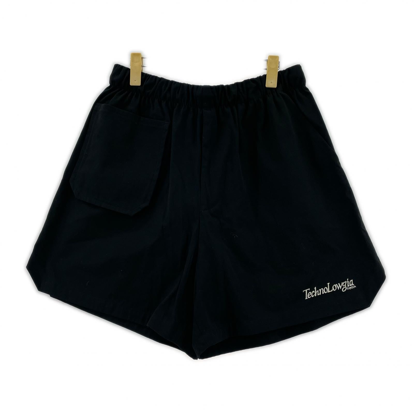ショートパンツ SUNSEA SHRINKAGE COTTON BIG SHORTS SUNSEA3051 黒 (2) タグ付き 2 ブラック