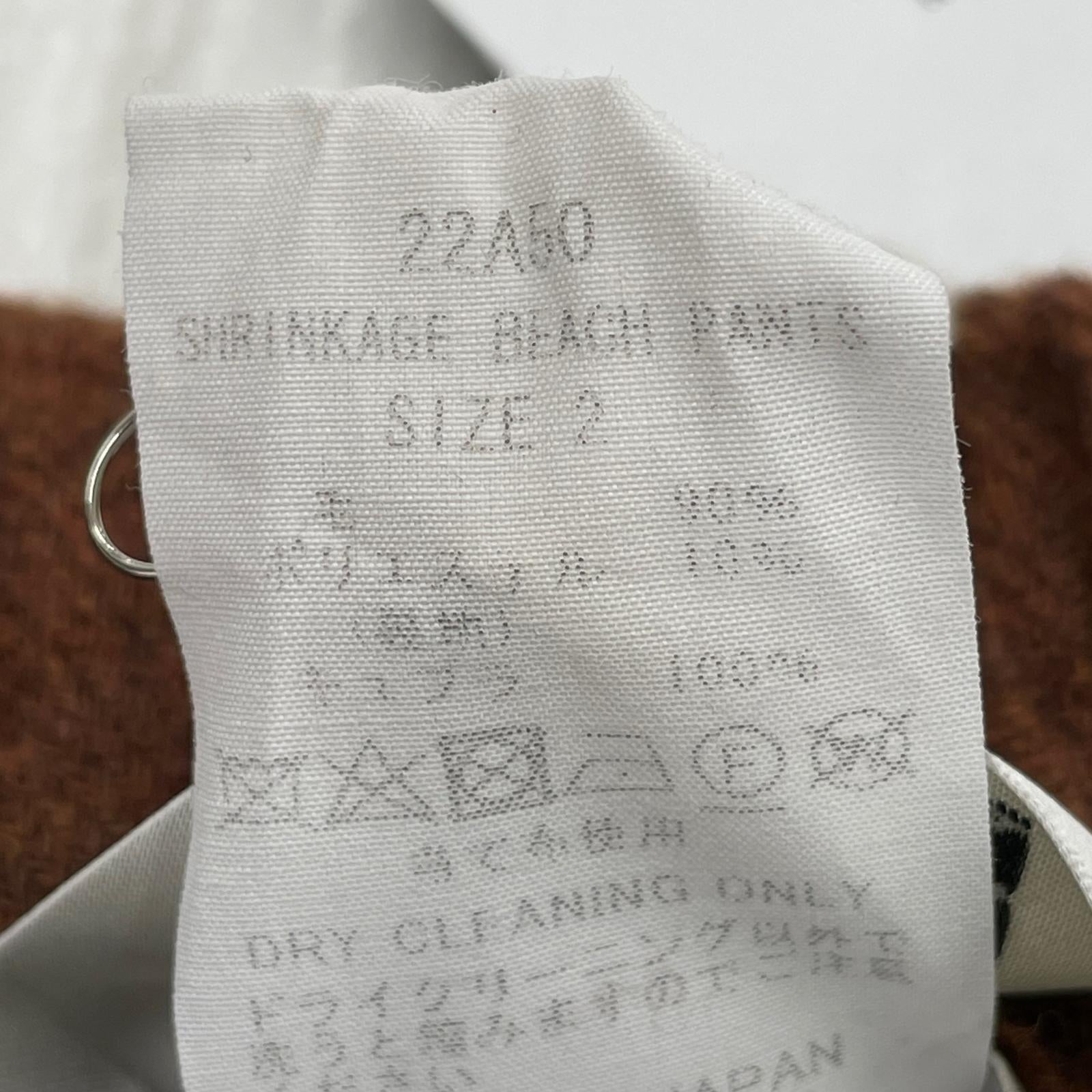 パンツ 22AW SHRINKAGE BEACH PANTS ウール 茶 (2) 2 ブラウン