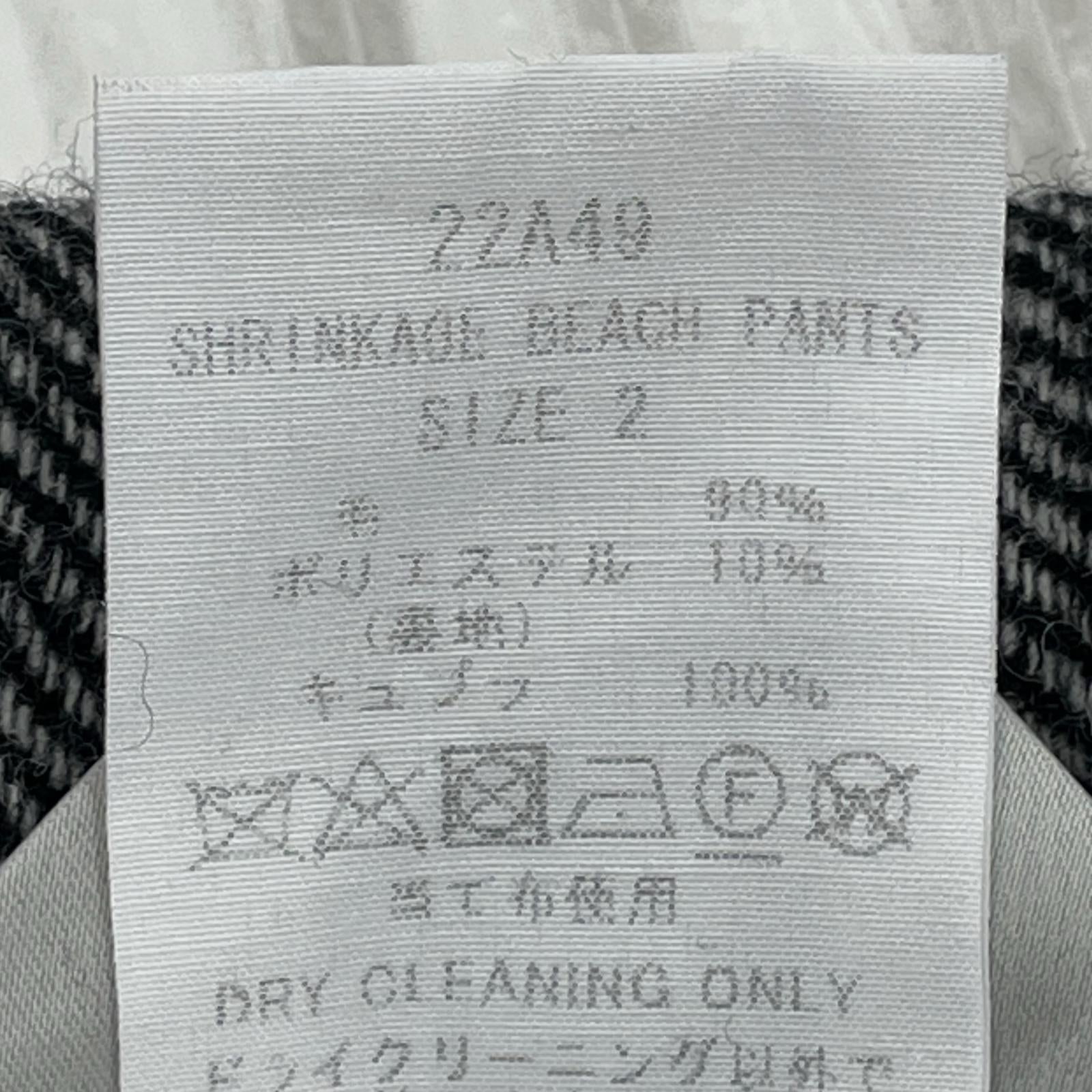 パンツ 22AW SHRINKAGE BEACH PANTS 白黒 (2) 2