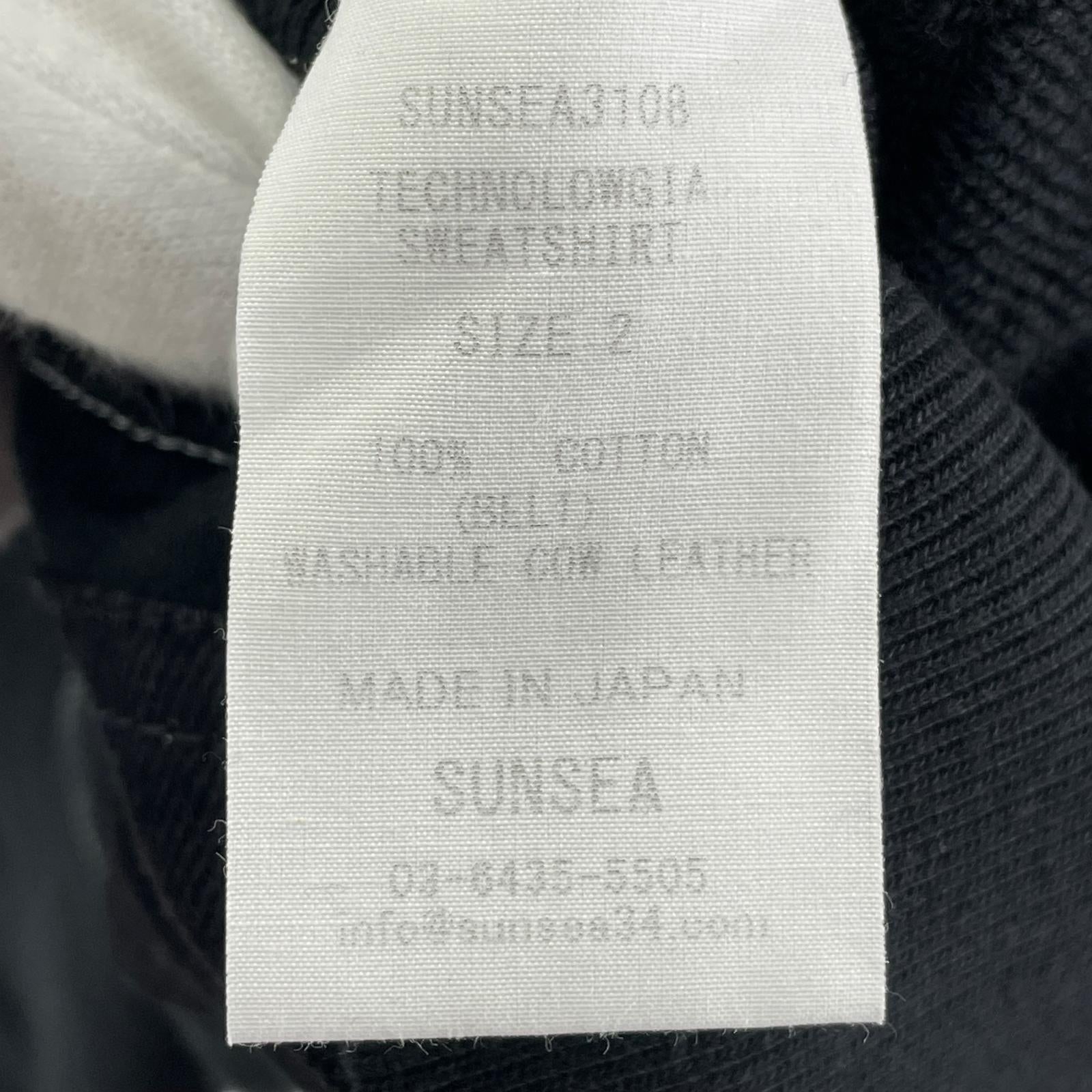スウェット TECHNOLOWGIA SWEATSHIRT/2/ブラック/SUNSEA3108 2 ブラック