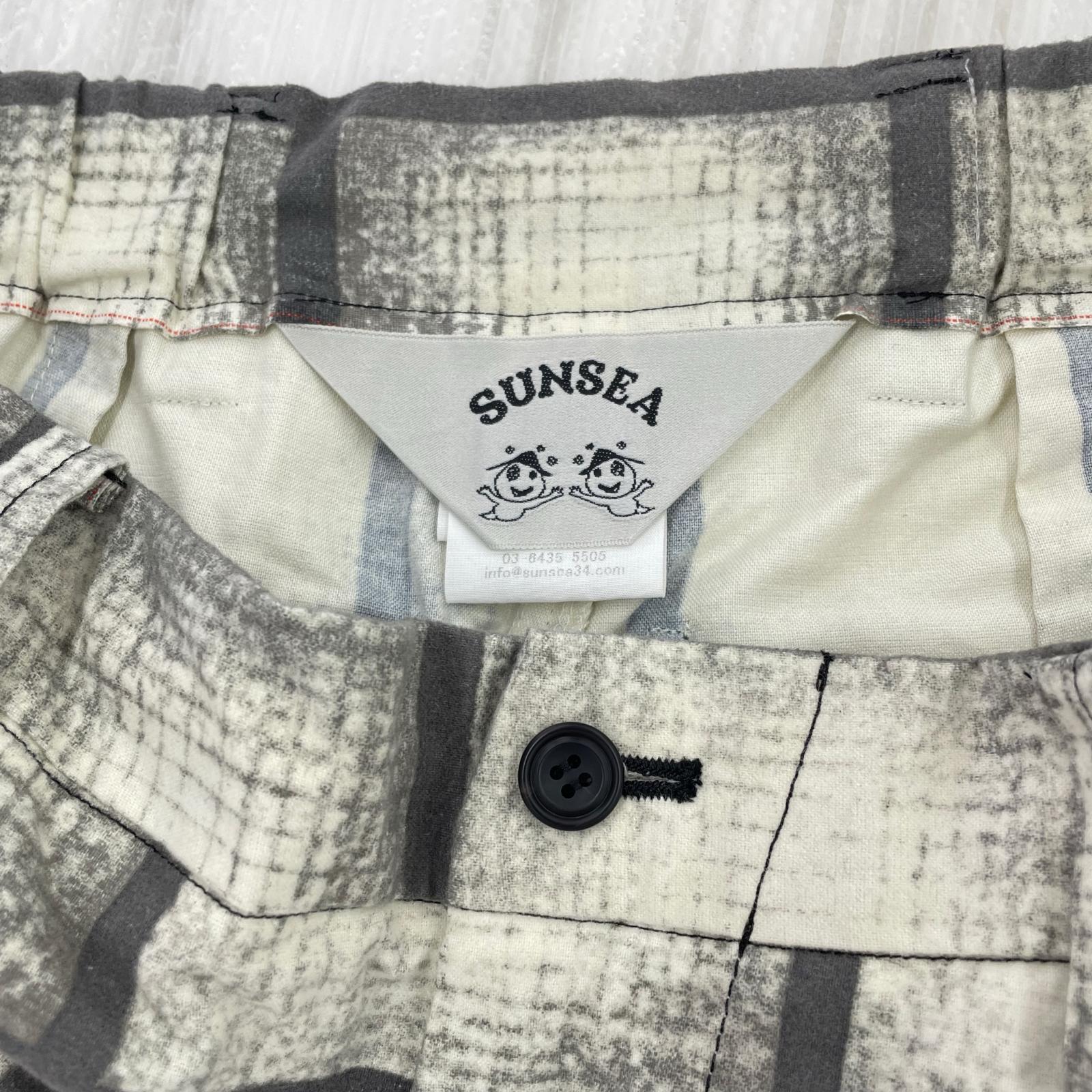パンツ SUNSEA フランネルチェックパンツ ホワイト