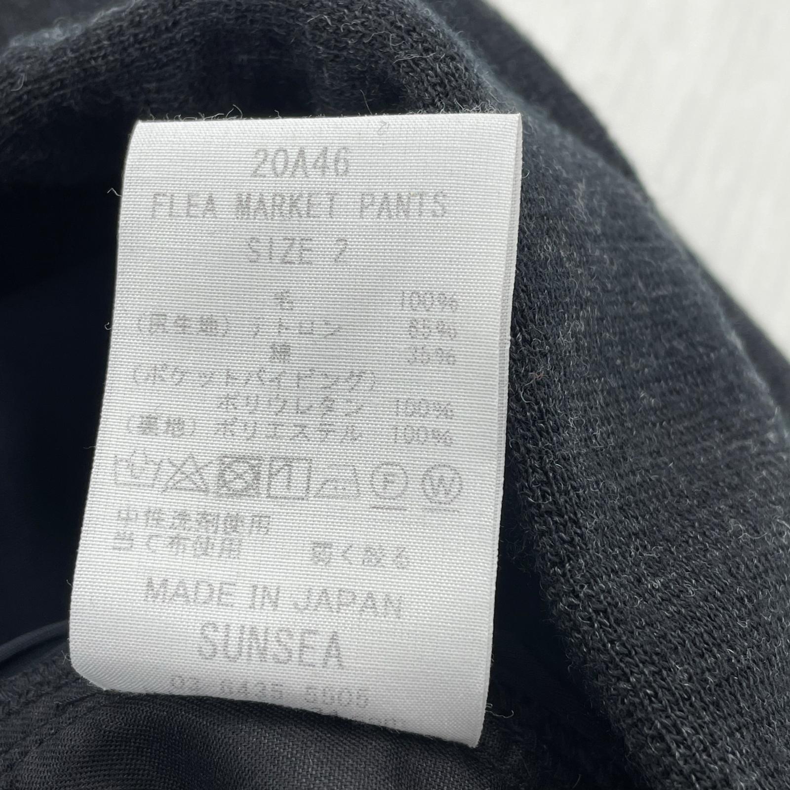 パンツ SUNSEA フリーマーケットパンツ 2 ブラック