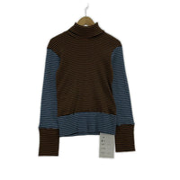 長袖Tシャツ 24SS/BORDER STRIPE TURTLE-T ボーダー 青茶 (2) 2