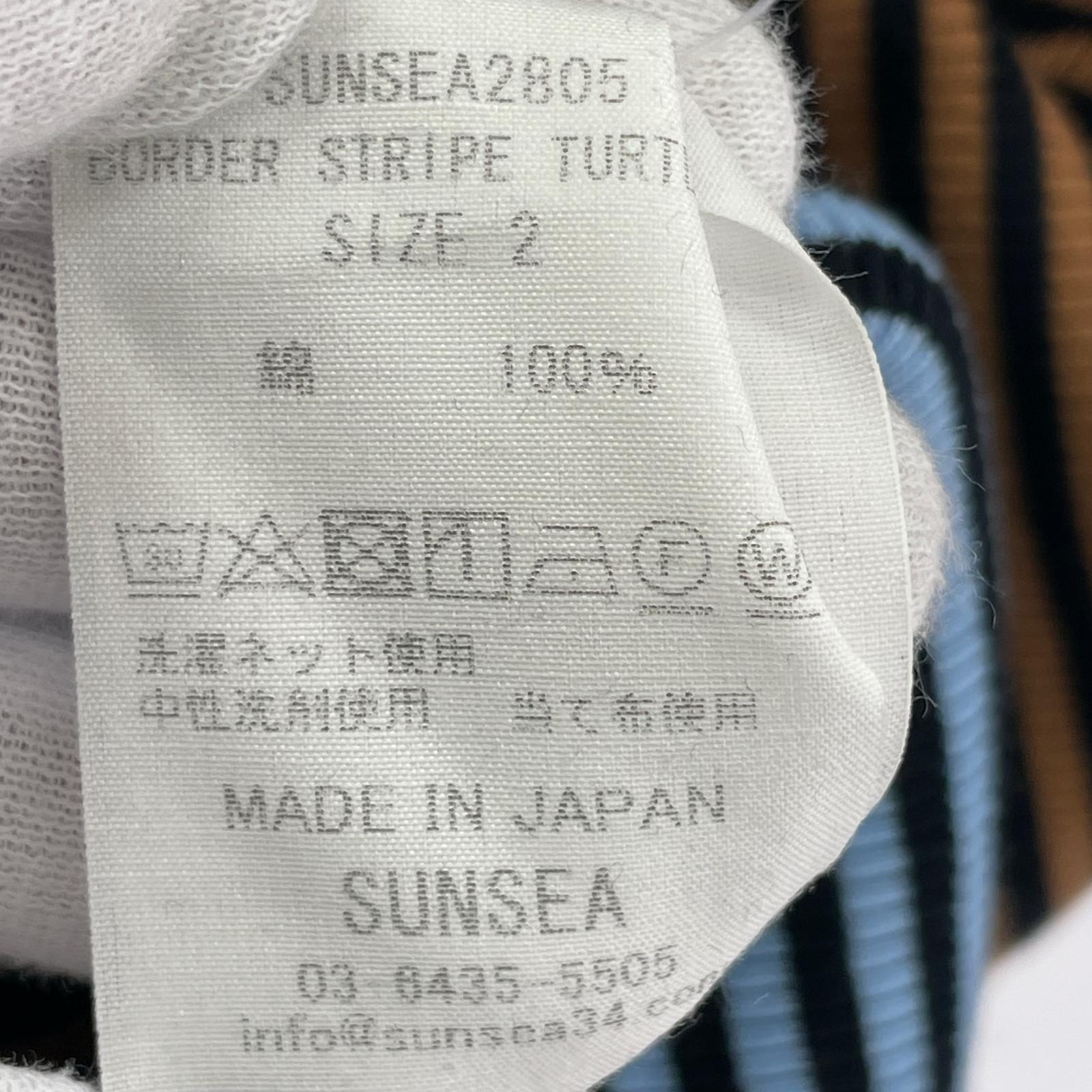 長袖Tシャツ 24SS/BORDER STRIPE TURTLE-T ボーダー 青茶 (2) 2