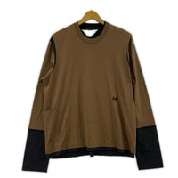 長袖Tシャツ 21AW Layered 2tone 茶 (2) 2 ブラウン
