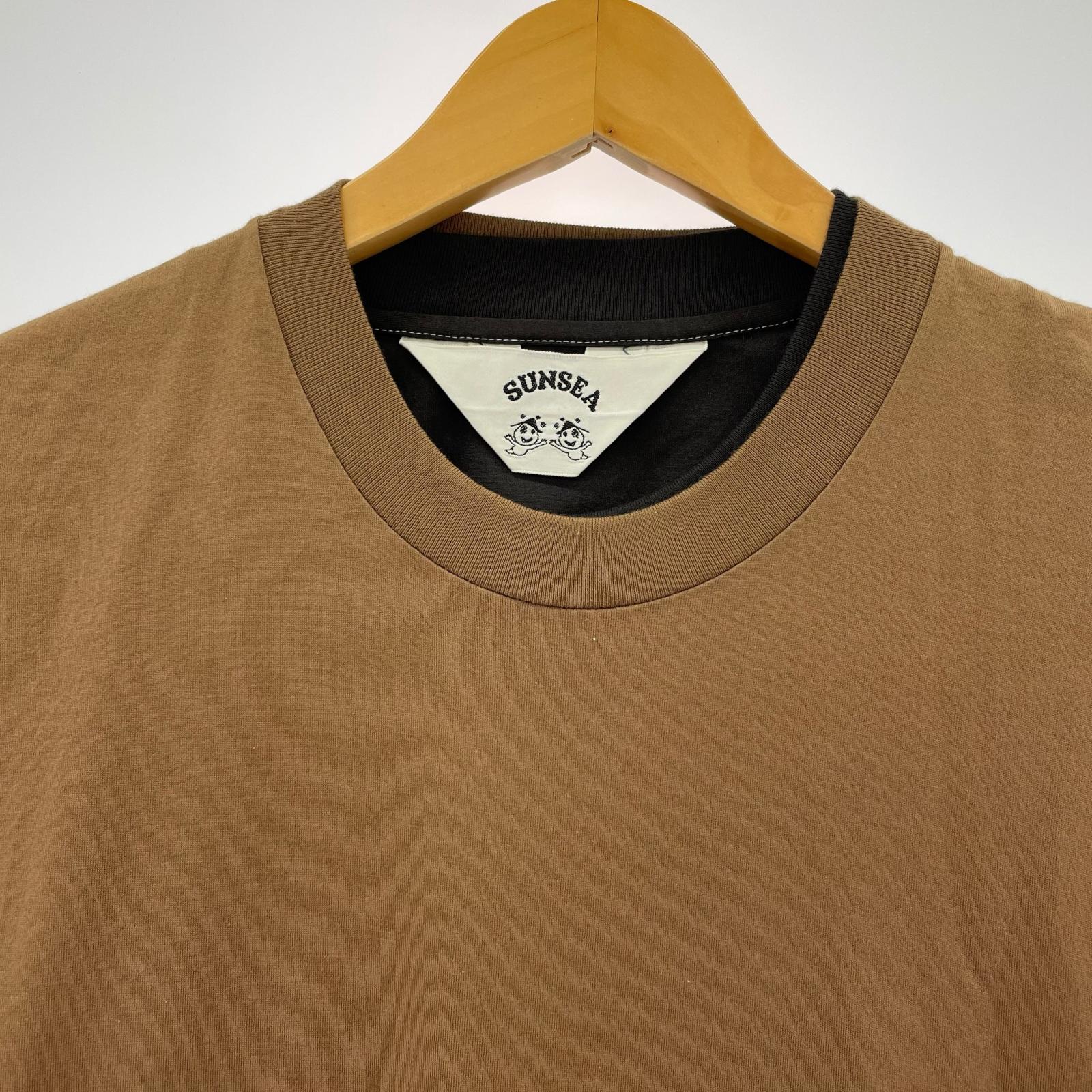 長袖Tシャツ 21AW Layered 2tone 茶 (2) 2 ブラウン