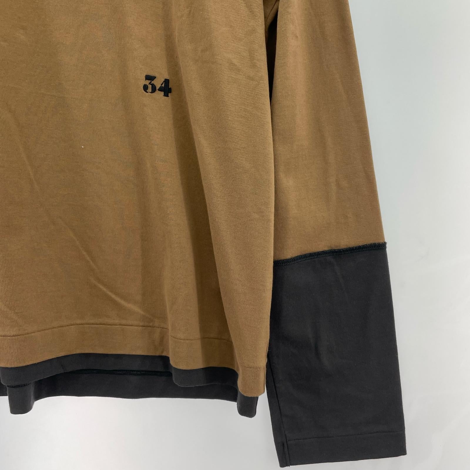 長袖Tシャツ 21AW Layered 2tone 茶 (2) 2 ブラウン