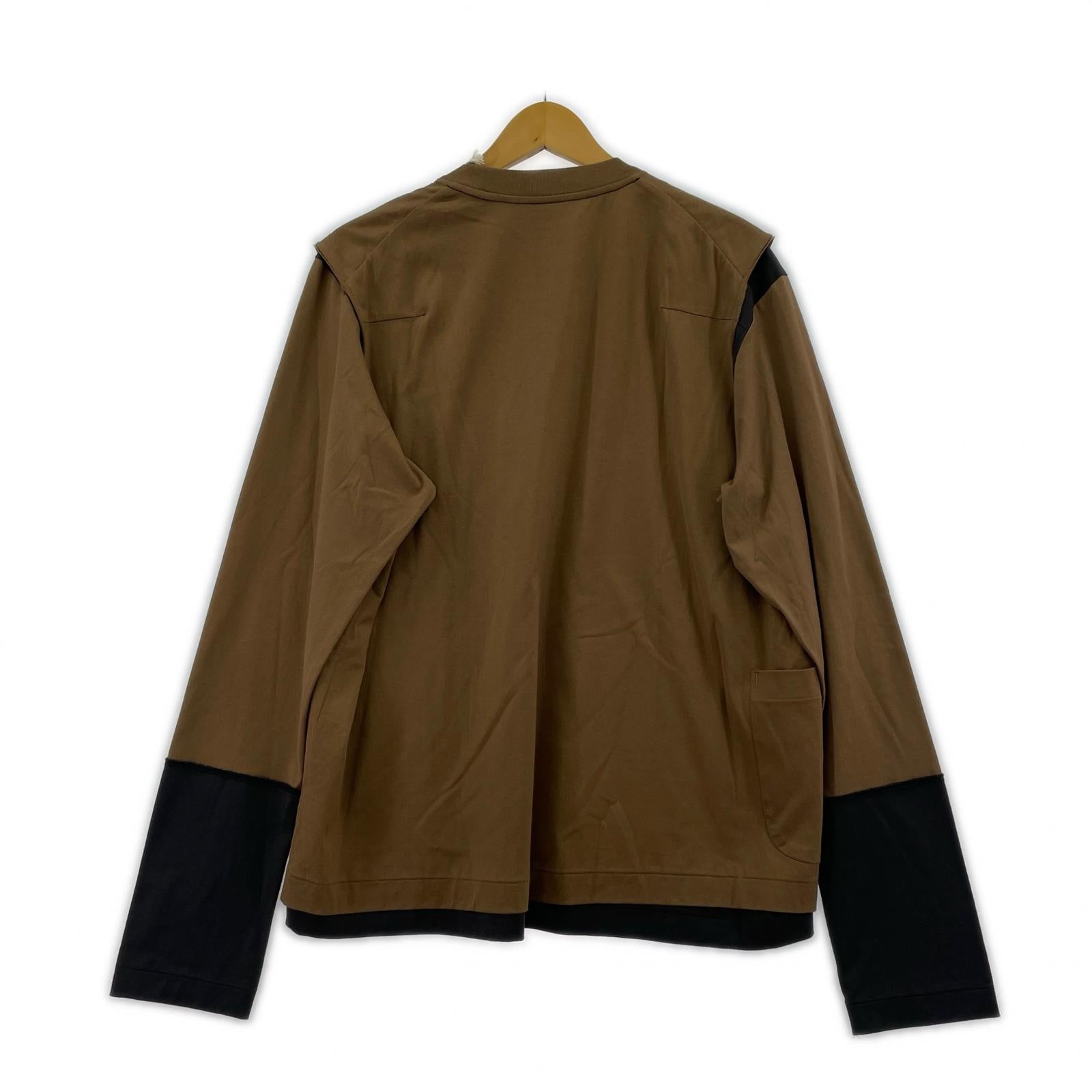 長袖Tシャツ 21AW Layered 2tone 茶 (2) 2 ブラウン