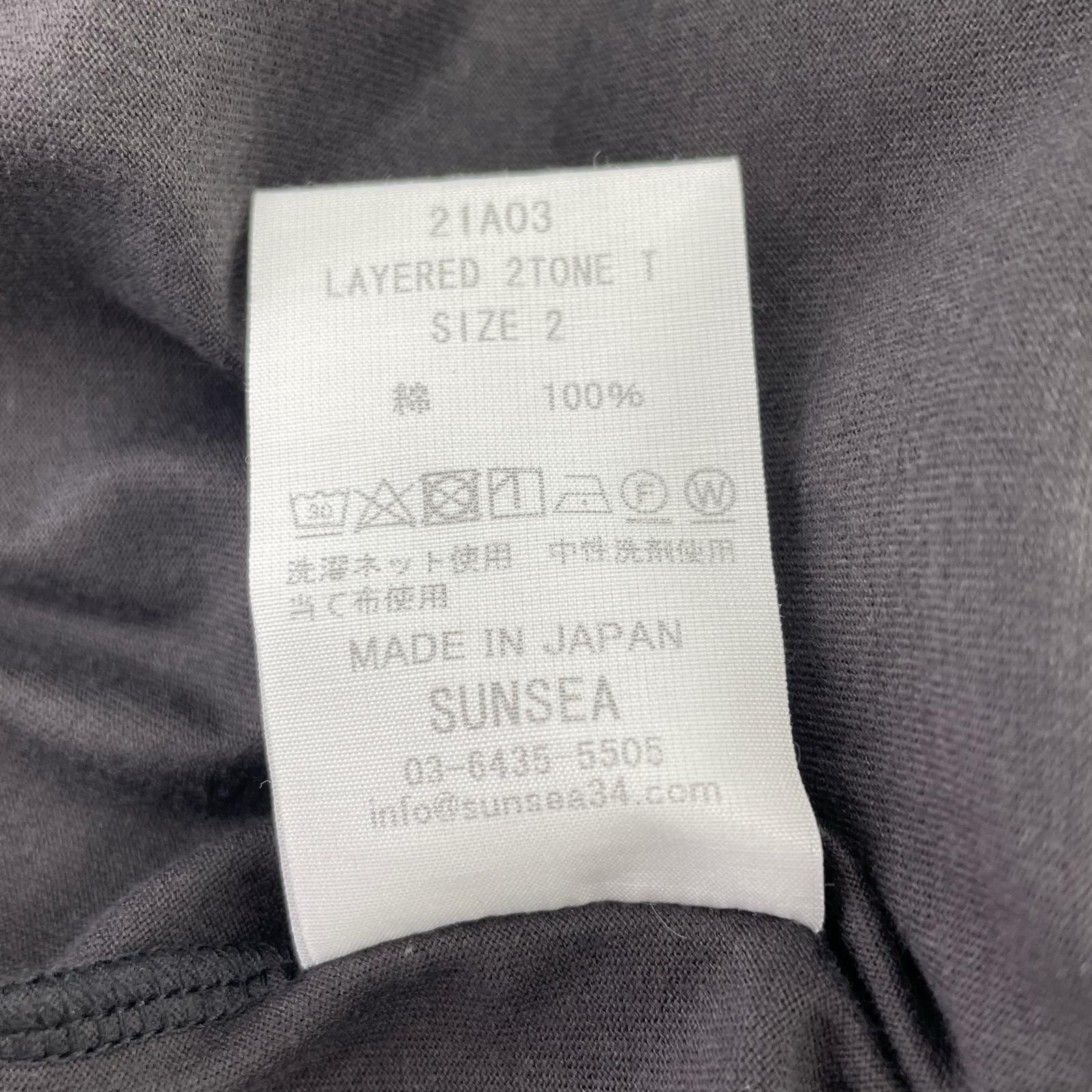 長袖Tシャツ 21AW Layered 2tone 茶 (2) 2 ブラウン