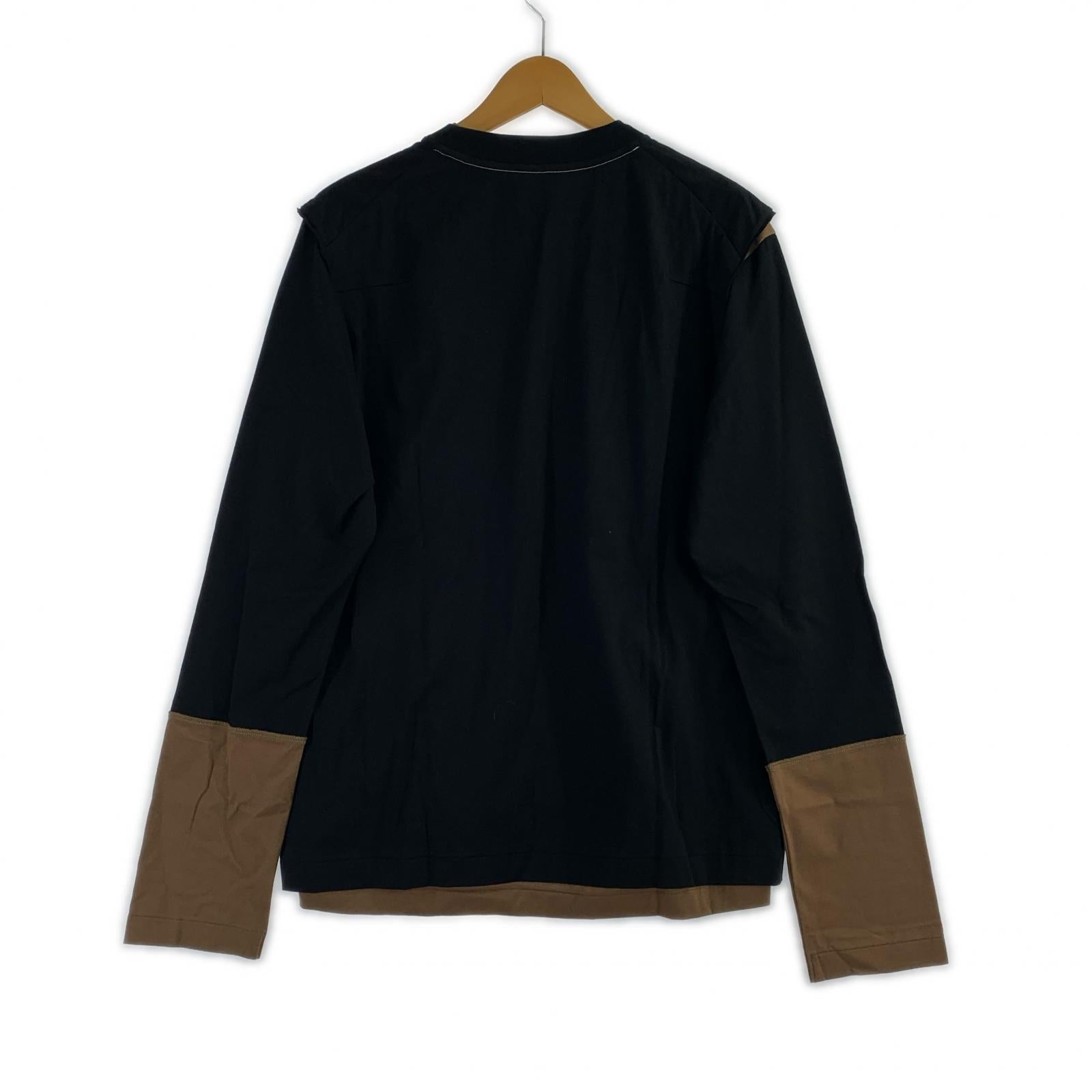 半袖Tシャツ SUNSEA レイヤード 2トーンT ブラック