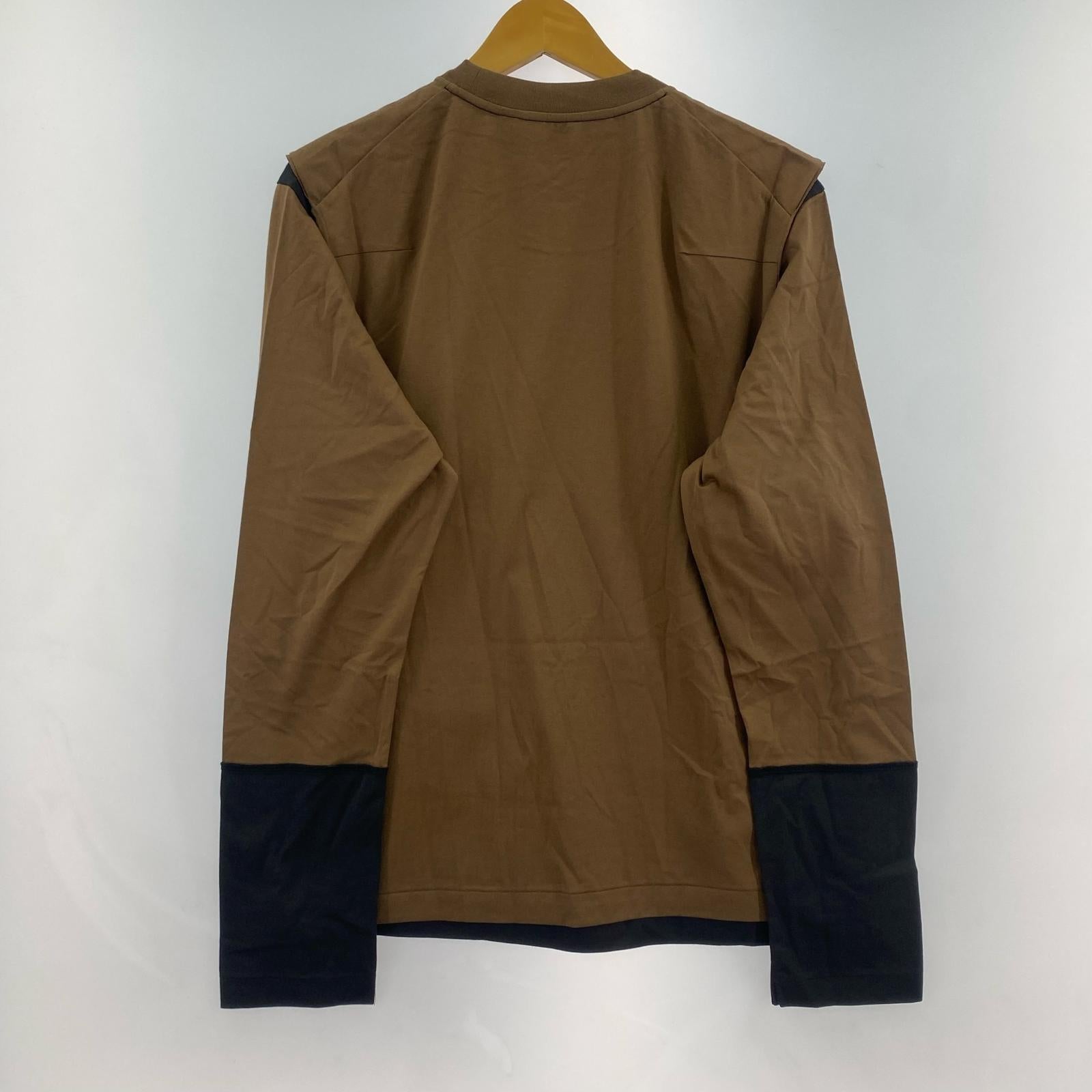 長袖Tシャツ SUNSEA LAYERD 2TONE T 21A03 モカ×チャコール (2) タグ付き 2 ブラウン