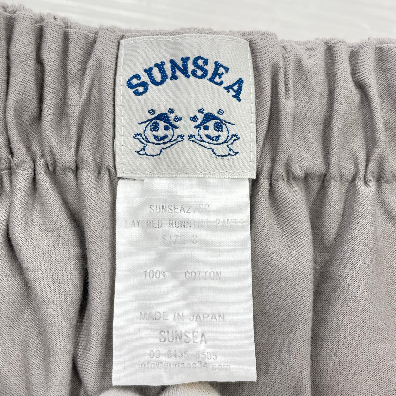 パンツ SUNSEA レイヤードランニングパンツ 3 グレー