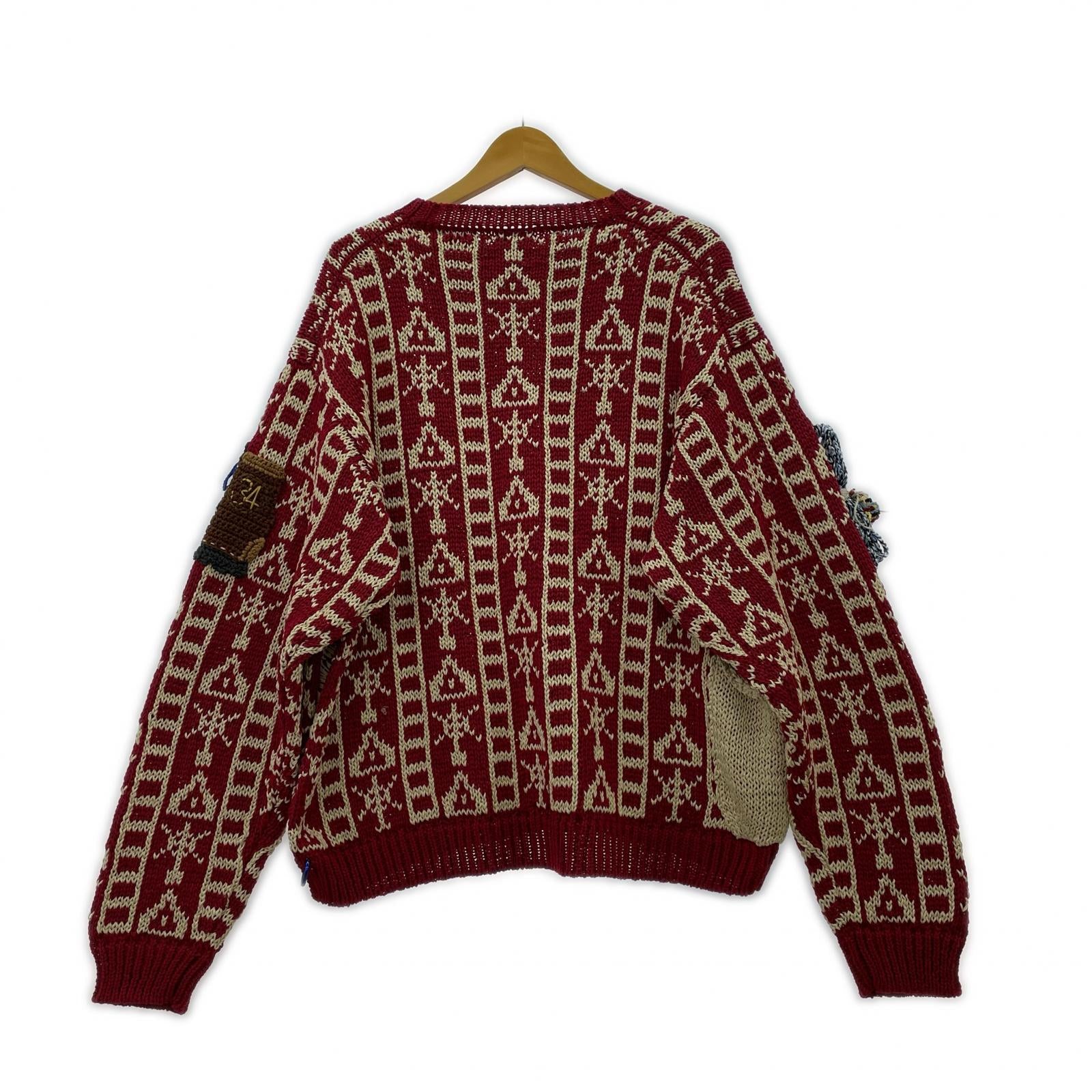 ニット SUNSEA レビュファセーター 2 レッド