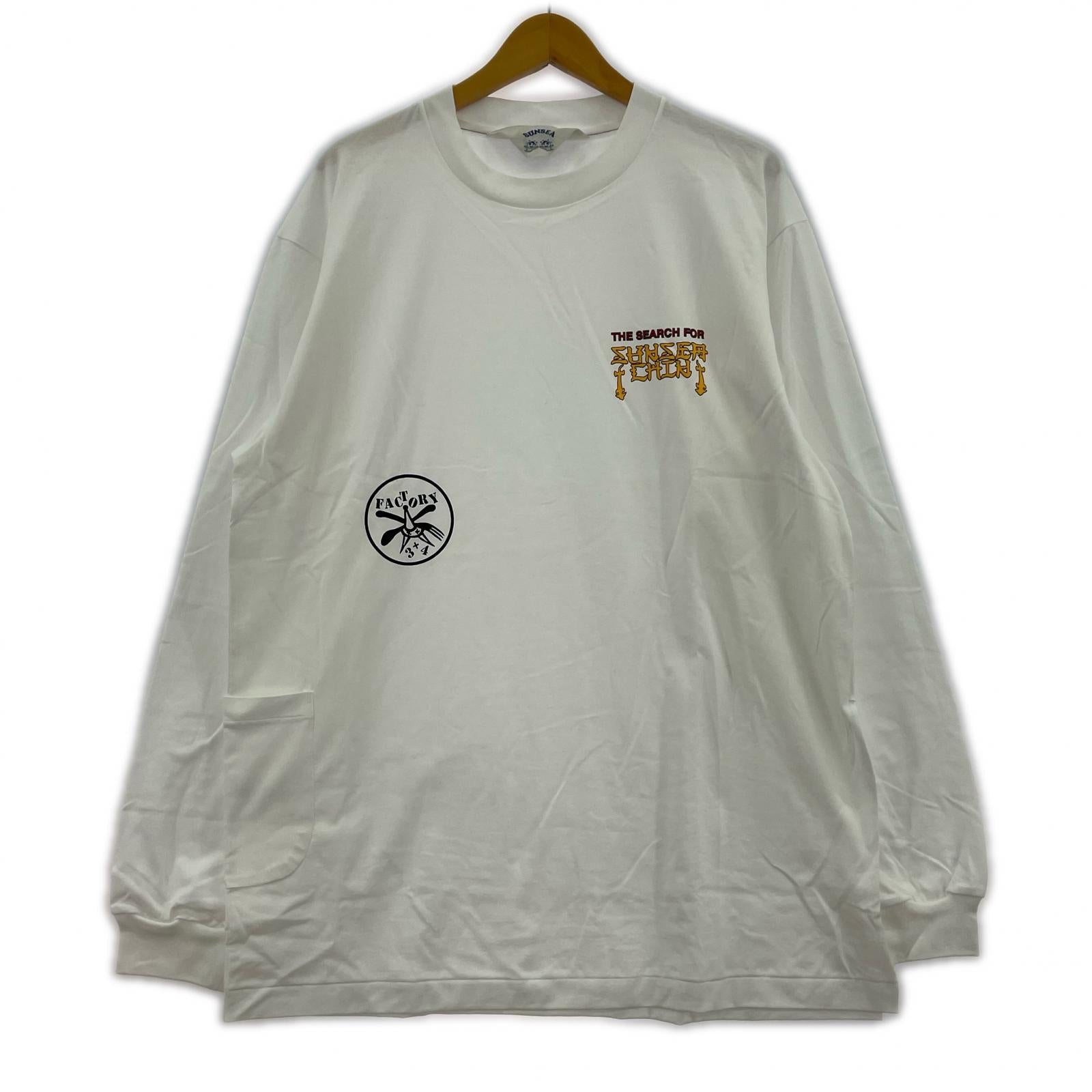 半袖Tシャツ SUNSEA ワンサイドスラッシュロングTシャツ 3 ホワイト