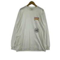 半袖Tシャツ SUNSEA SUNSEA CHIN ONE SIDE SLASH LONG-T L/SプリントTee 2 ホワイト 2 ホワイト