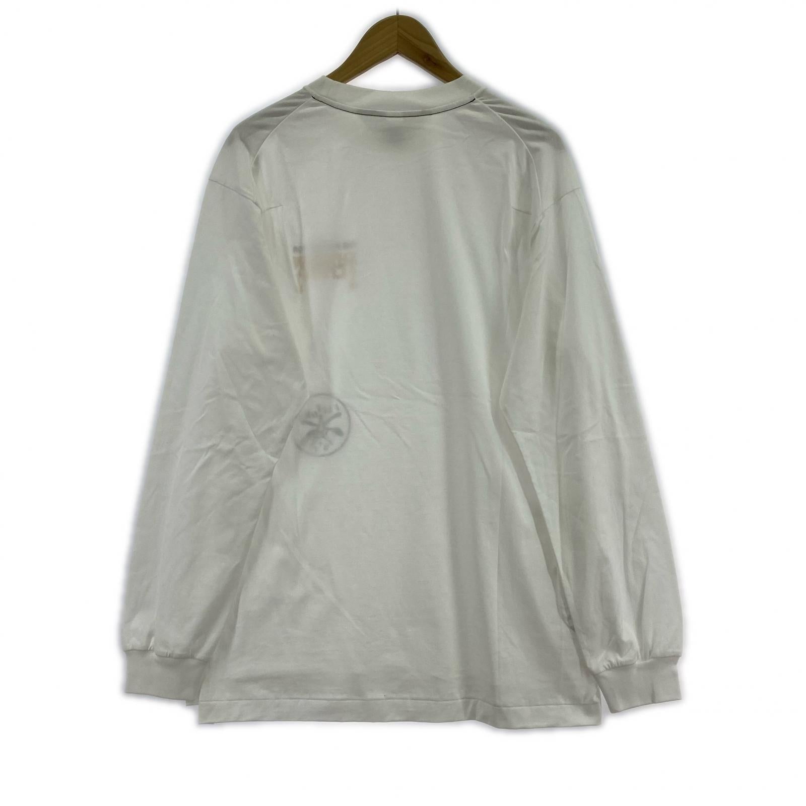 半袖Tシャツ SUNSEA SUNSEA CHIN ONE SIDE SLASH LONG-T L/SプリントTee 2 ホワイト 2 ホワイト