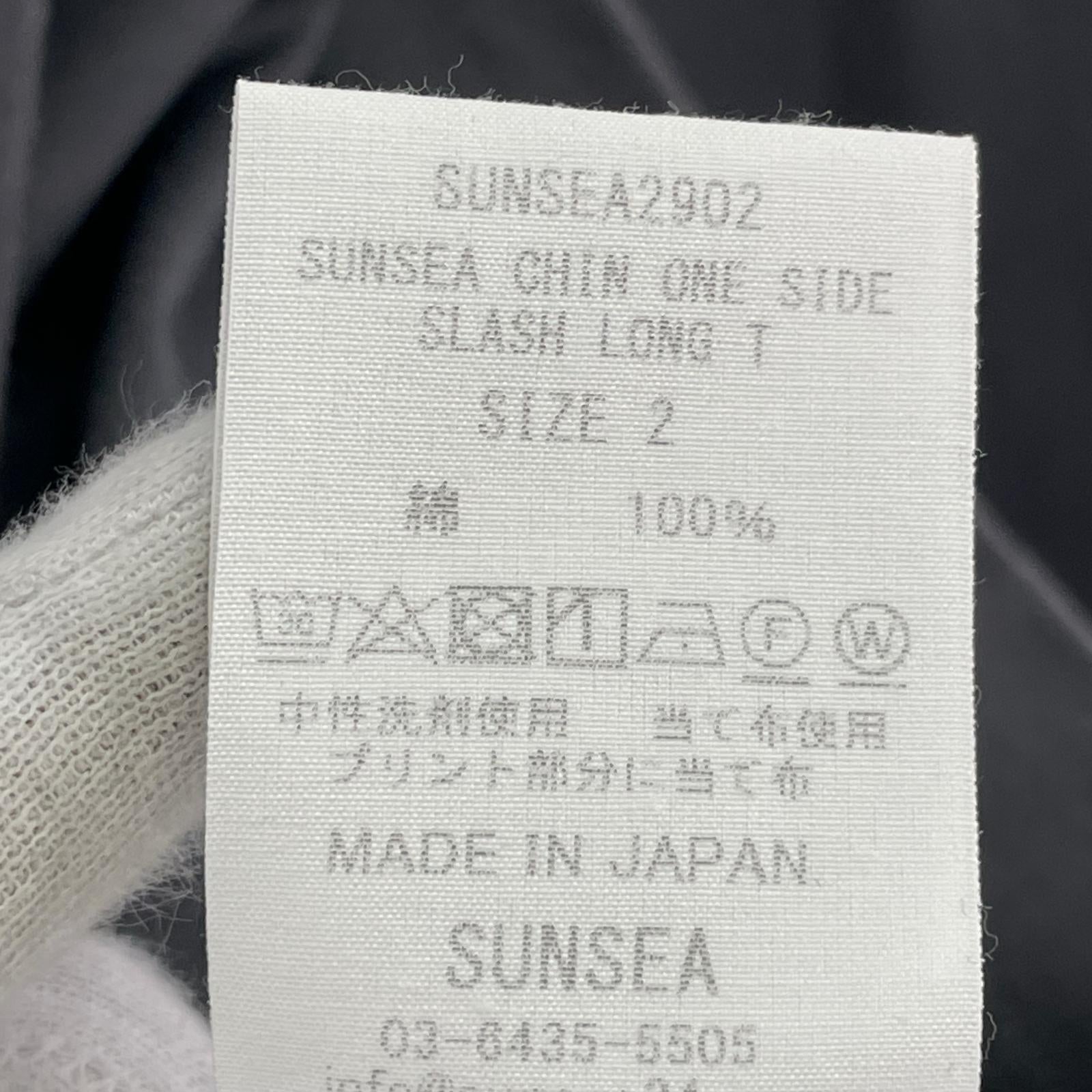 半袖Tシャツ ONE SIDE SLASH LONG-T (2) 2 グレー
