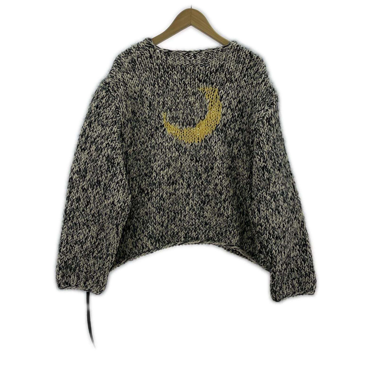 ニット 第八のSWEATER 星と月 グレー (2) ブラック