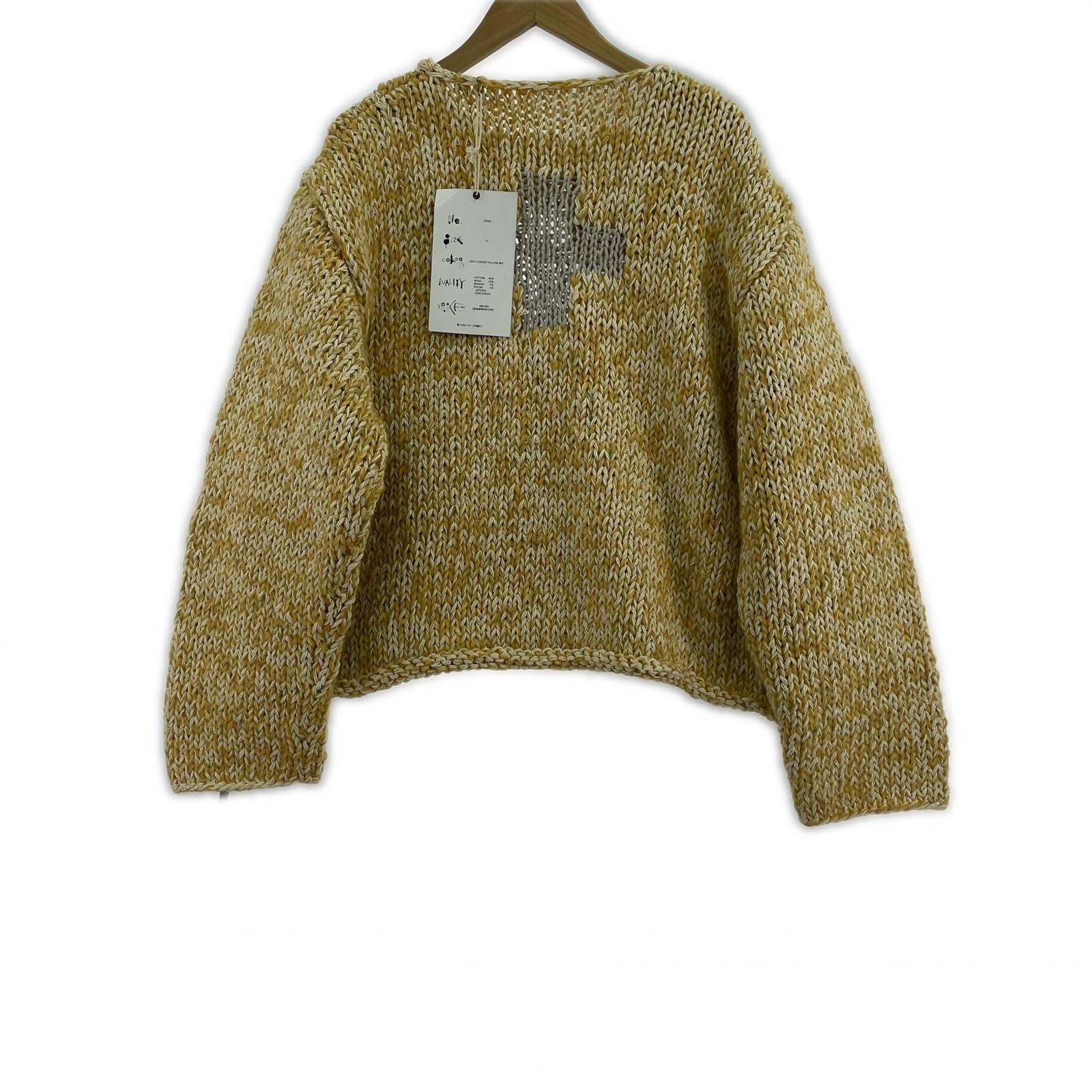 ニット 22AW 第八のSWEATER 十字架 黄 (3) イエロー