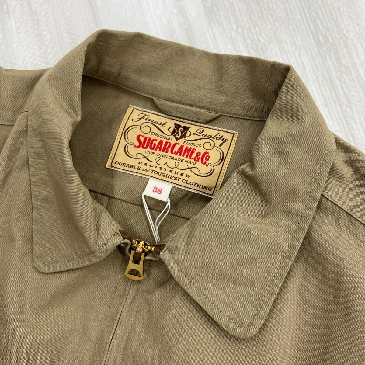 ジャケット SUGAR CANE COTTON WEATHER CLOTH SPORTS JACKET SC15293 ベージュ (38) 38 カーキ