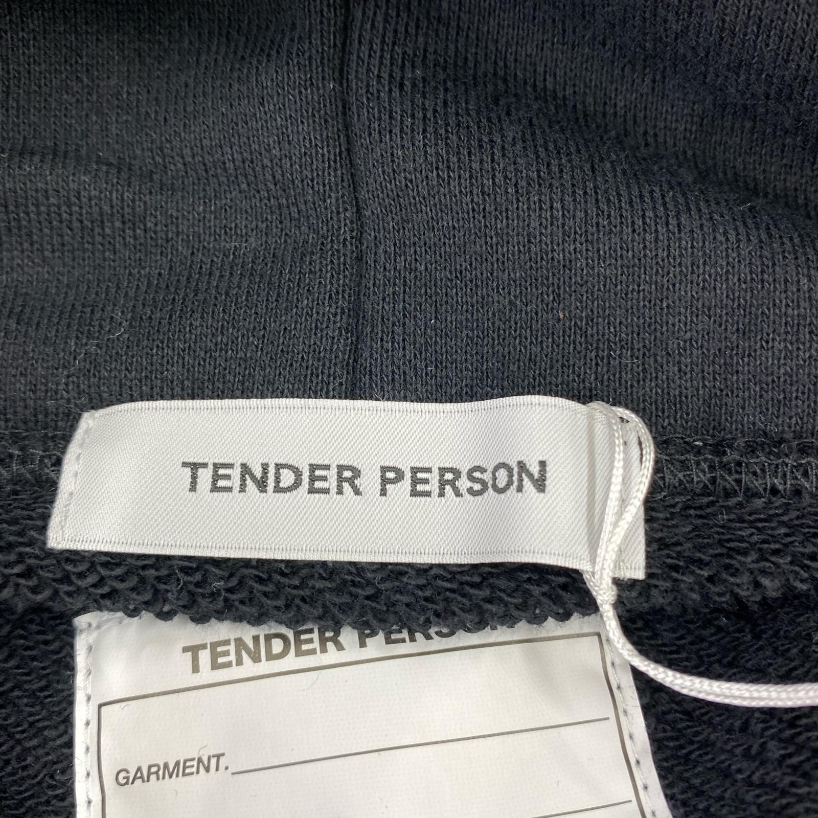 パーカー Tender person zip フーディ 2 ブラック