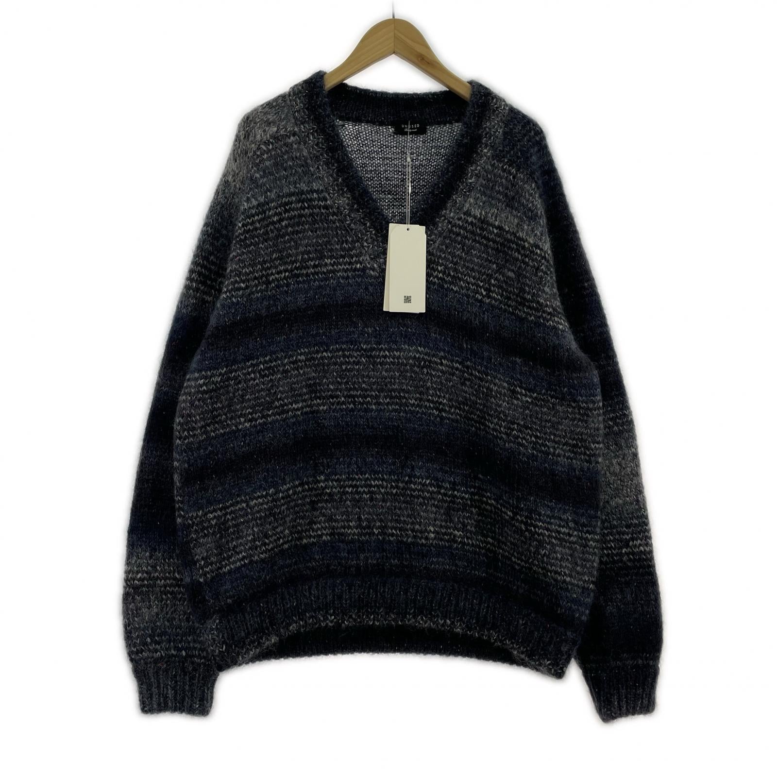 ニット Mohair V-neck Knit 青グレー (3) 3