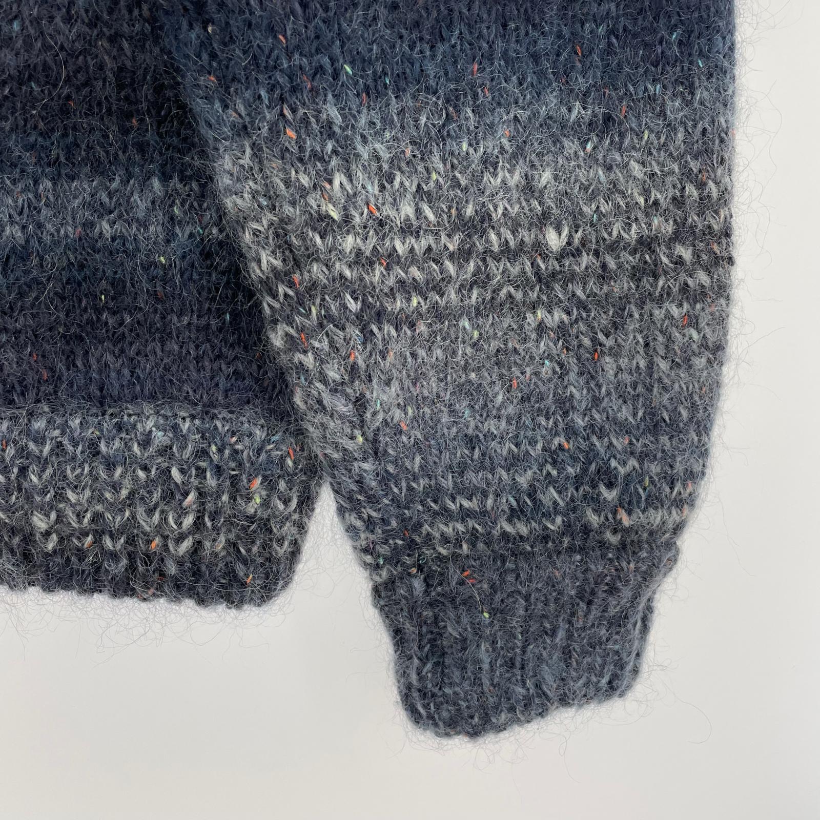 ニット Mohair V-neck Knit 青グレー (3) 3