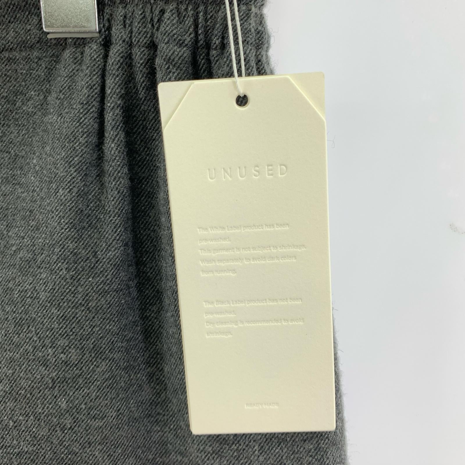 パンツ UNUSED Flannel pants UW1182-C003S3 チャコール (3) タグ付き 3 グレー