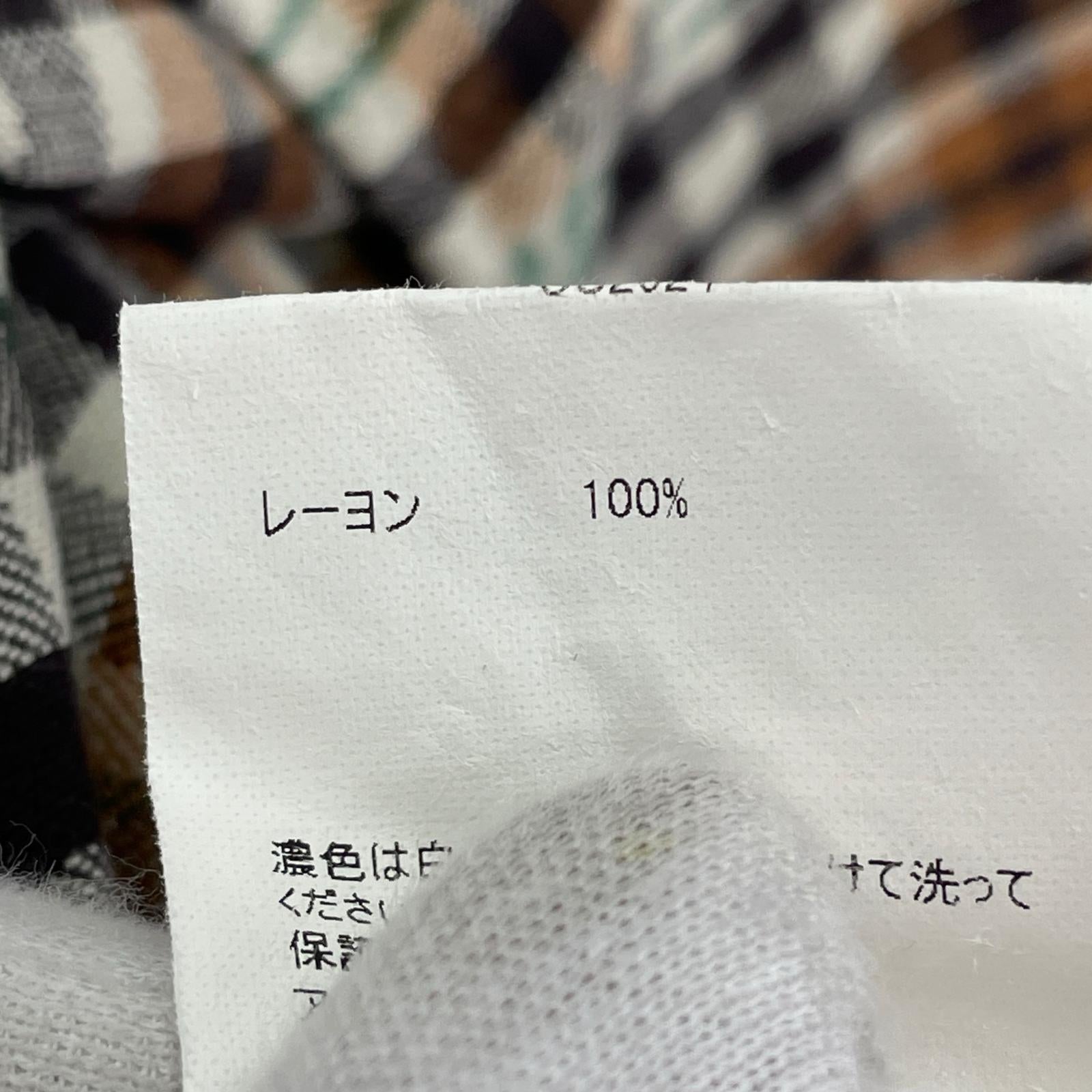 長袖シャツ Rayon check shirt 3 001 3