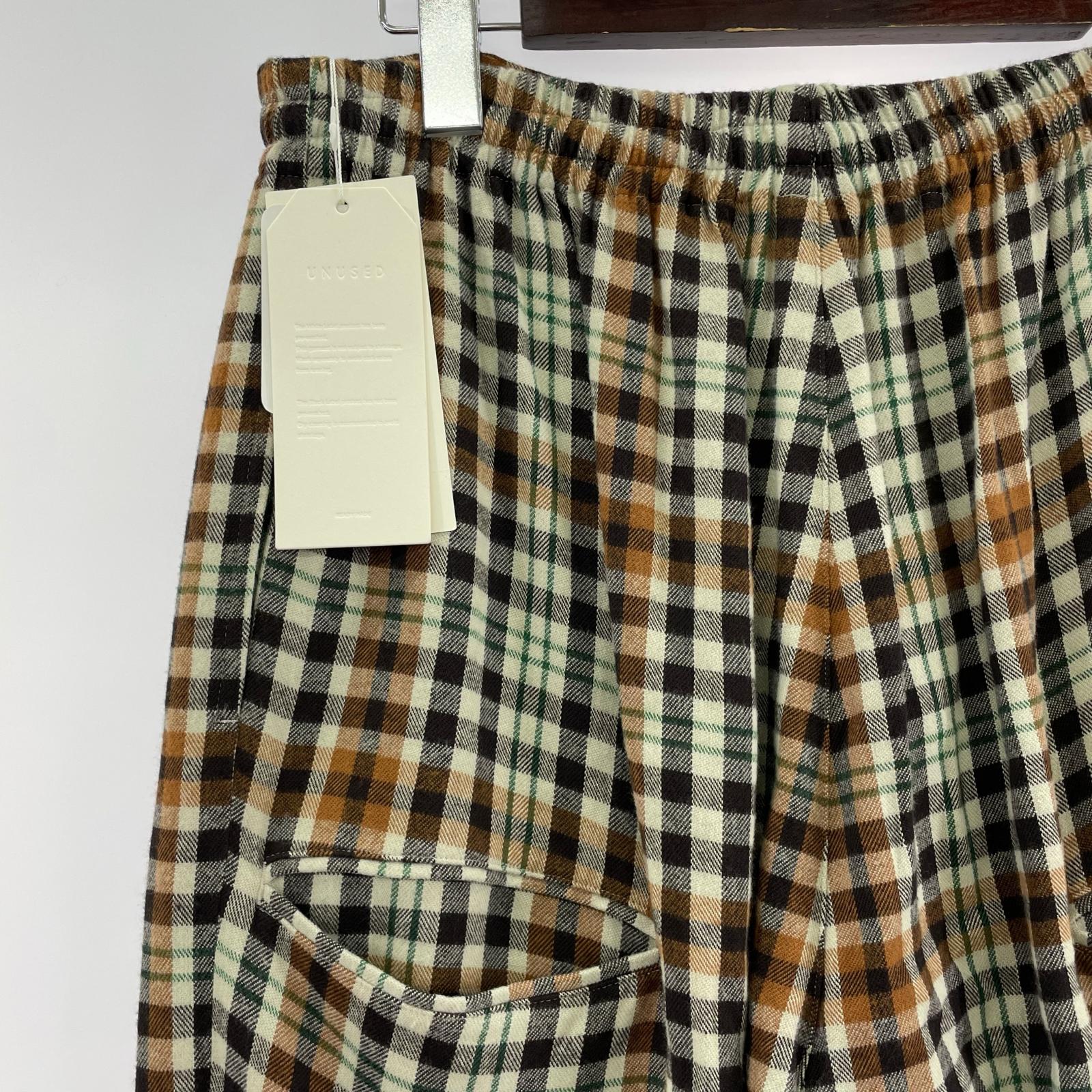 パンツ unused Rayon Check Pants レーヨンチェックパンツ (3) UW1177