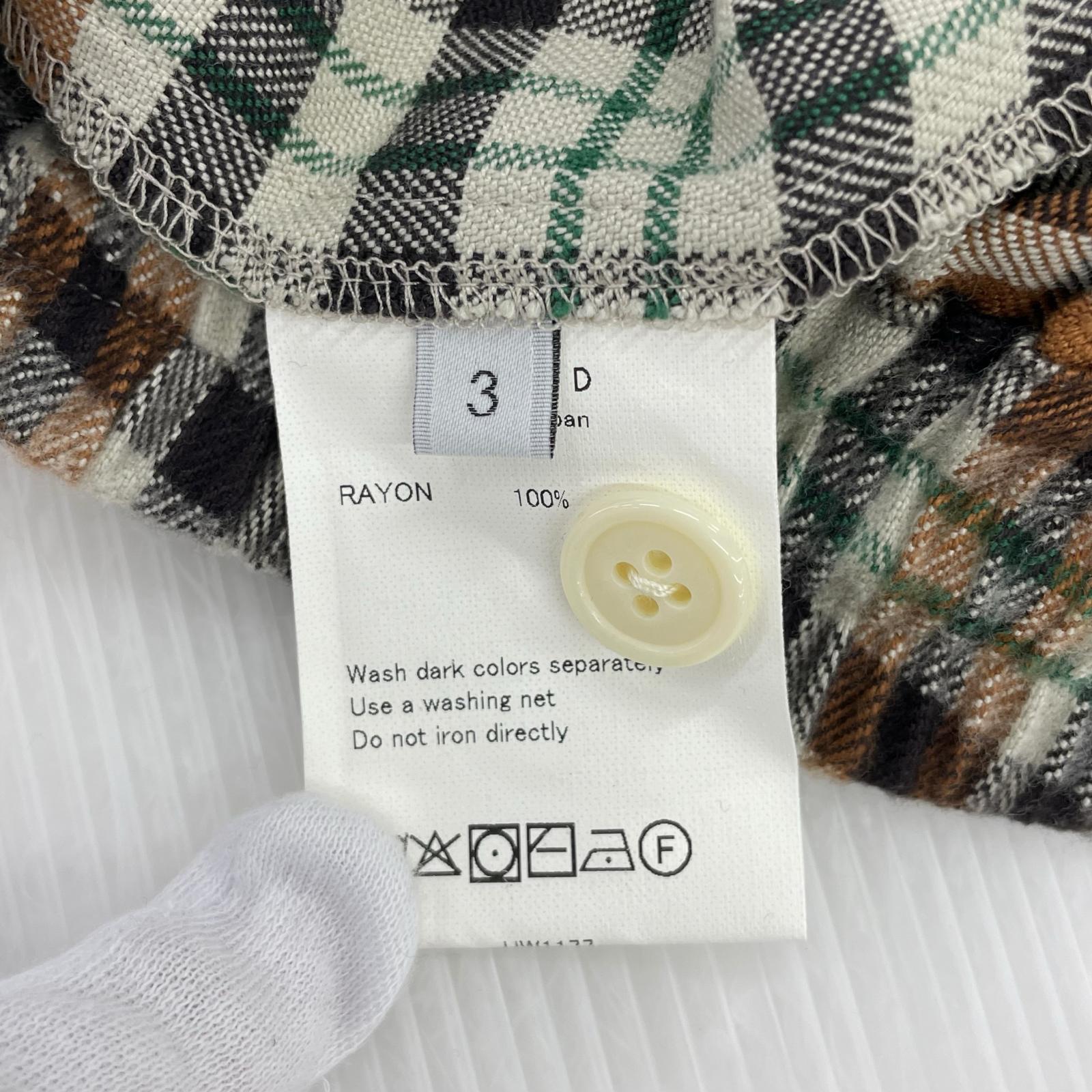 パンツ unused Rayon Check Pants レーヨンチェックパンツ (3) UW1177