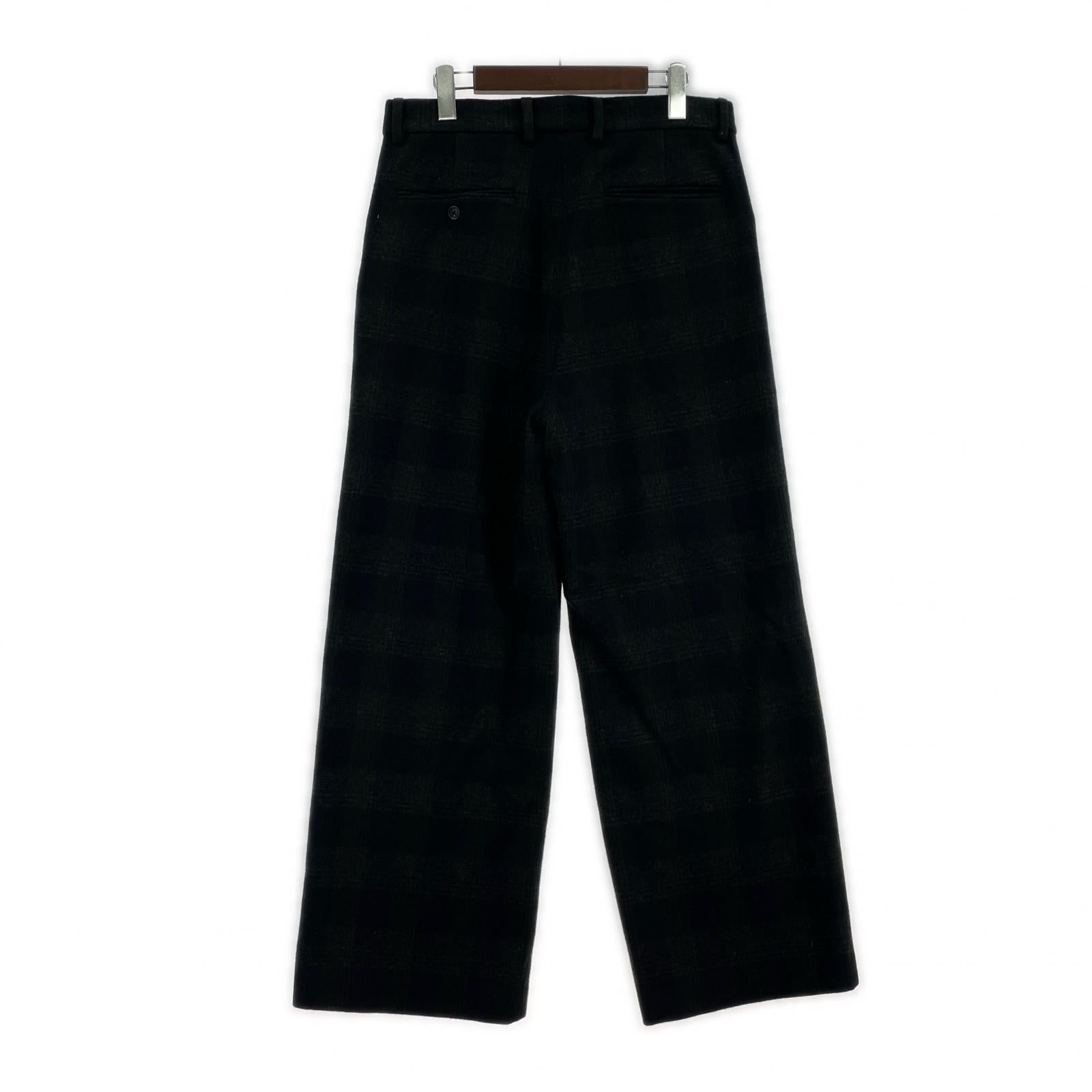 パンツ 25AW WOOL GLENCHECK WIDE PANTS チェック 紺 (2) 2 ネイビー