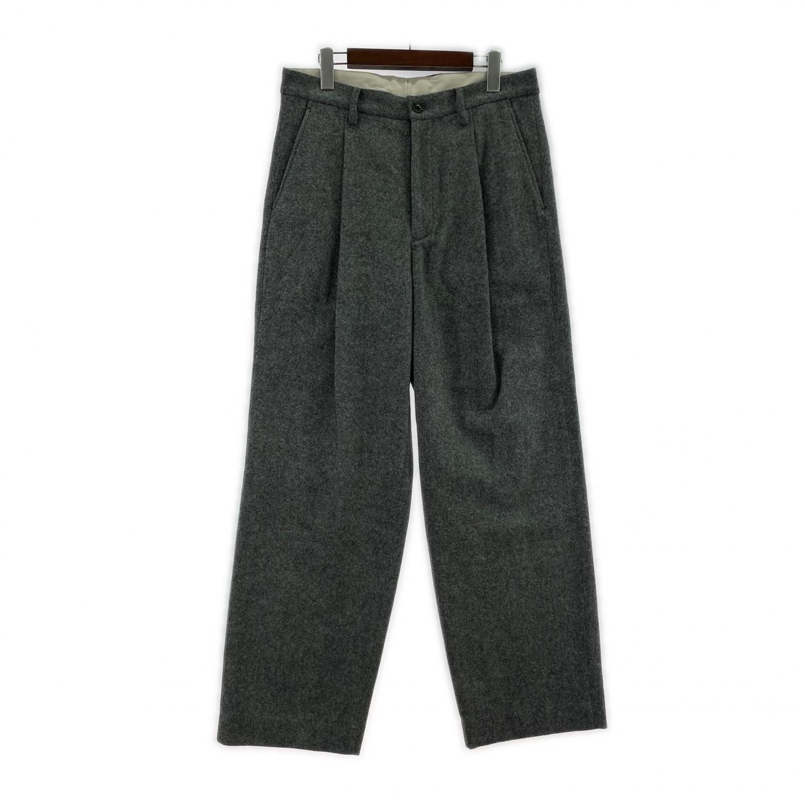 パンツ 25AW WOOL LIGHT TWEED 1 TUCK PANTS グレー (2) 2 グレー
