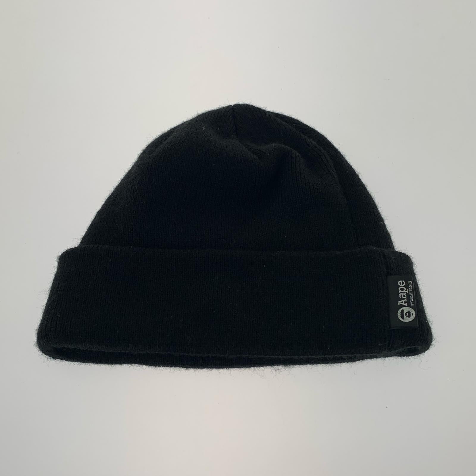 ニットキャップ AAPE 黒 ブラック