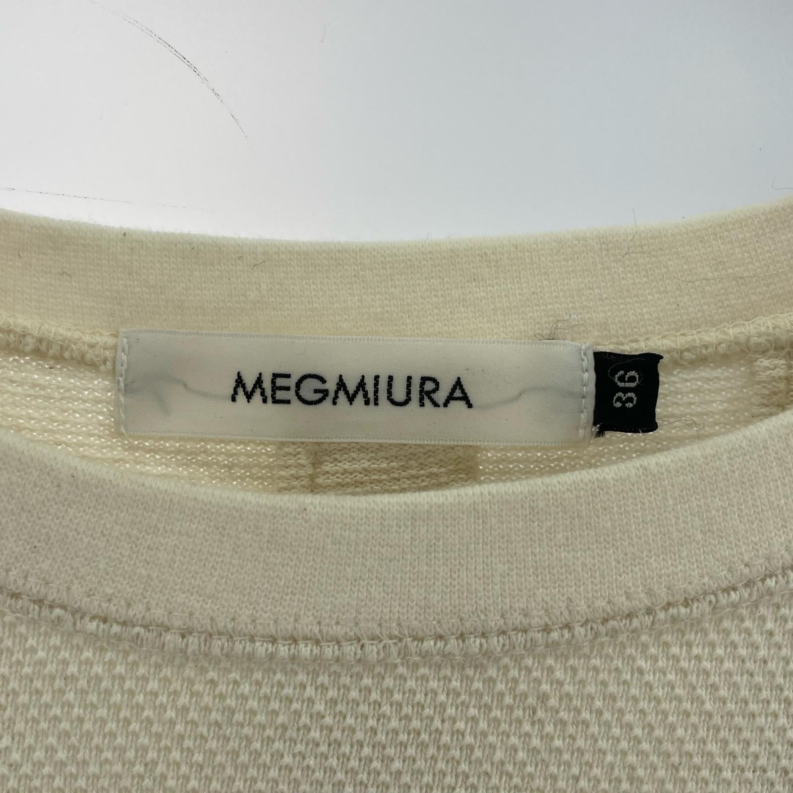スウェット MEGUMIURA 5分丈 カットソー 36 ホワイト