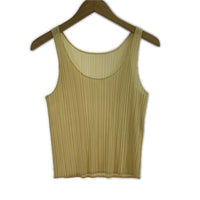 キャミソール PLEATS PLEAS プリーツキャミソール ベージュ