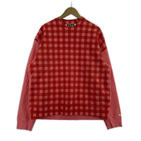 スウェット TSTS チェックスウェット (XL) レッド
