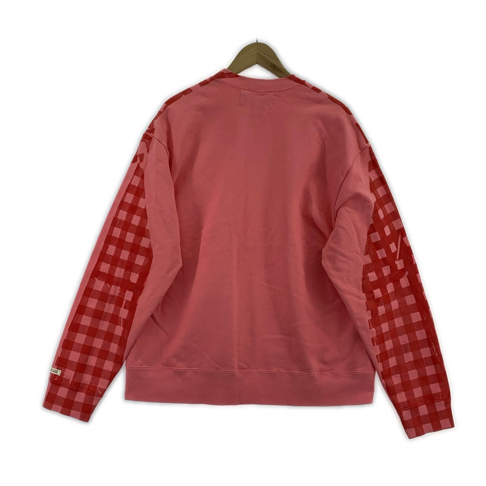 スウェット TSTS チェックスウェット (XL) レッド