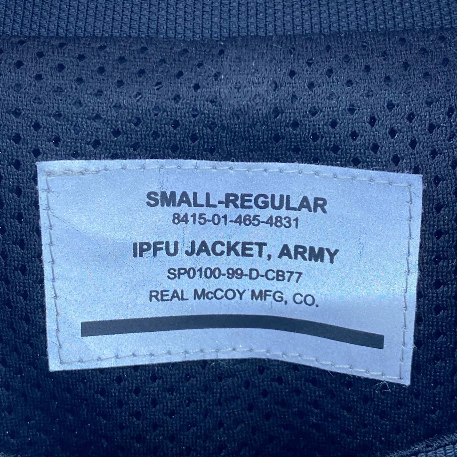 ミリタリージャケット REAL McCOY’S IPFU NYLON TRAINING JACKET トレーニングジャケット S-R 黒 ブラック