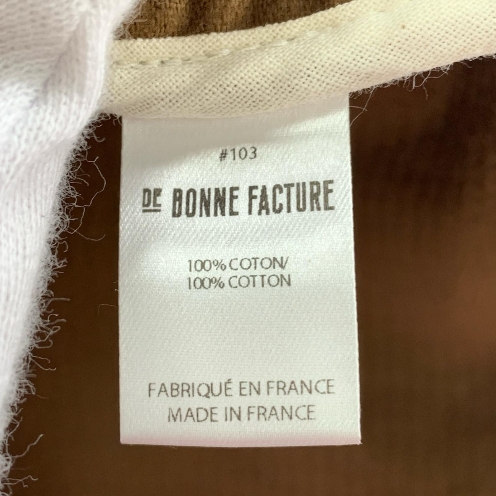 ジャケット DE BONNE FACTURE フランス製 コーデュロイカバーオール 茶 48 ブラウン