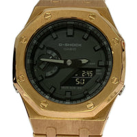 腕時計 G-SHOCK カスタム ステンレスベルトセット GA-2100 ゴールド