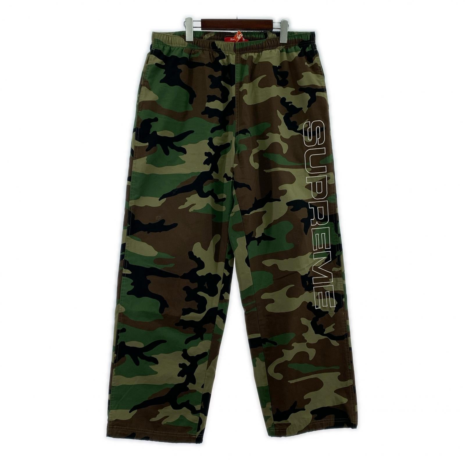 パンツ Supreme 25AW Spellout Embroidered Ripstop Track Pant XL カモ