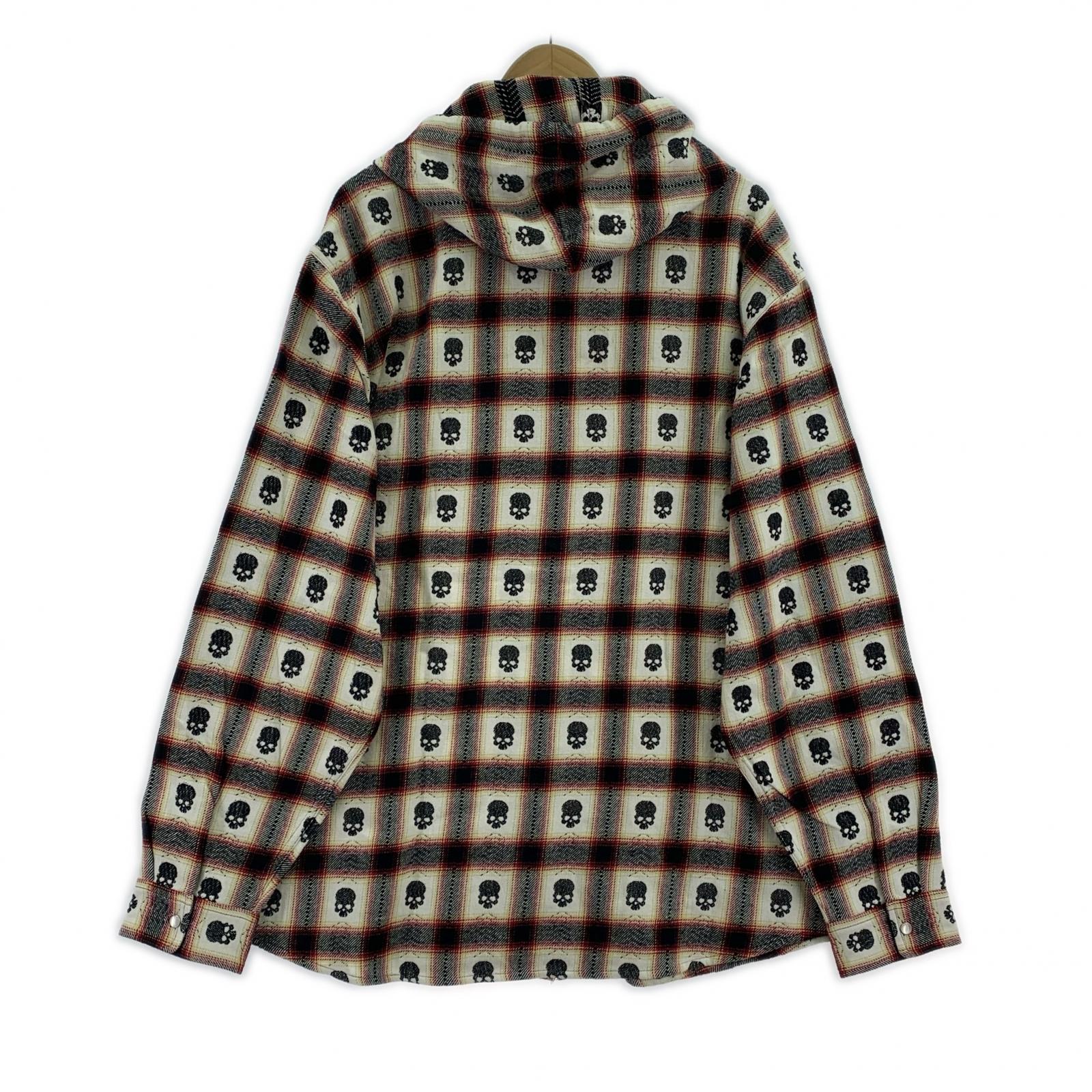 長袖シャツ Supreme×Number (N)ine 25AW Hooded Flannel Shirt White XL