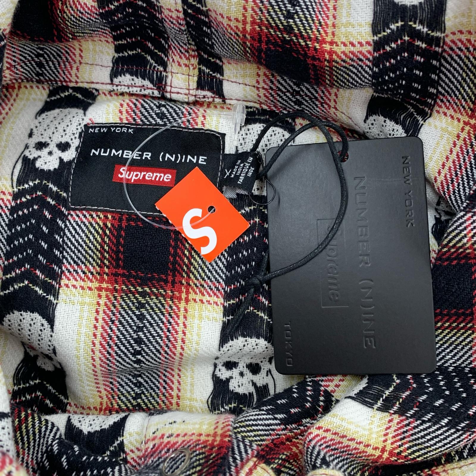 長袖シャツ Supreme×Number (N)ine 25AW Hooded Flannel Shirt White XL
