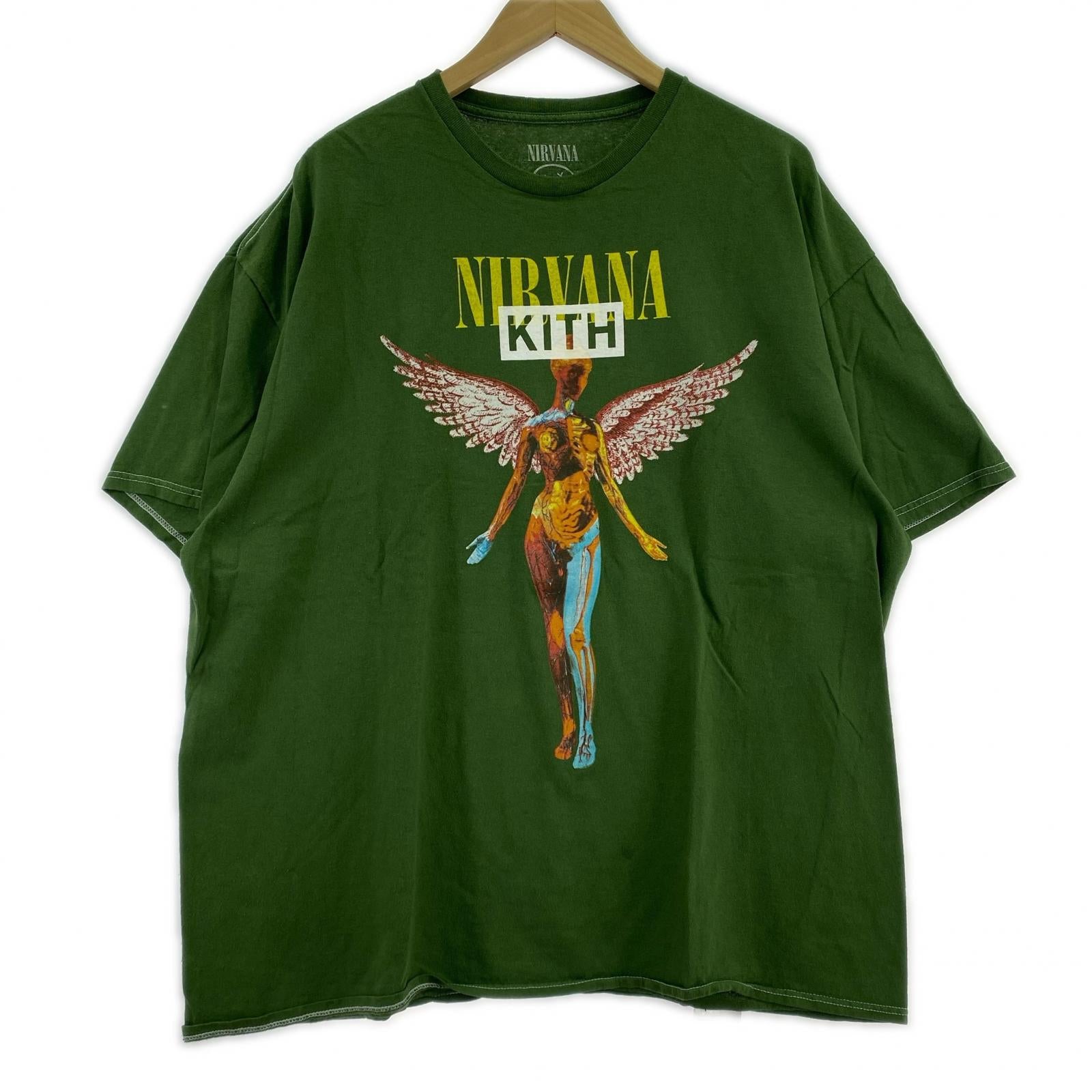 半袖Tシャツ KITH VINTAGE NIRVANA IN UTERO 2025 プリントTee 2XL 緑 グリーン