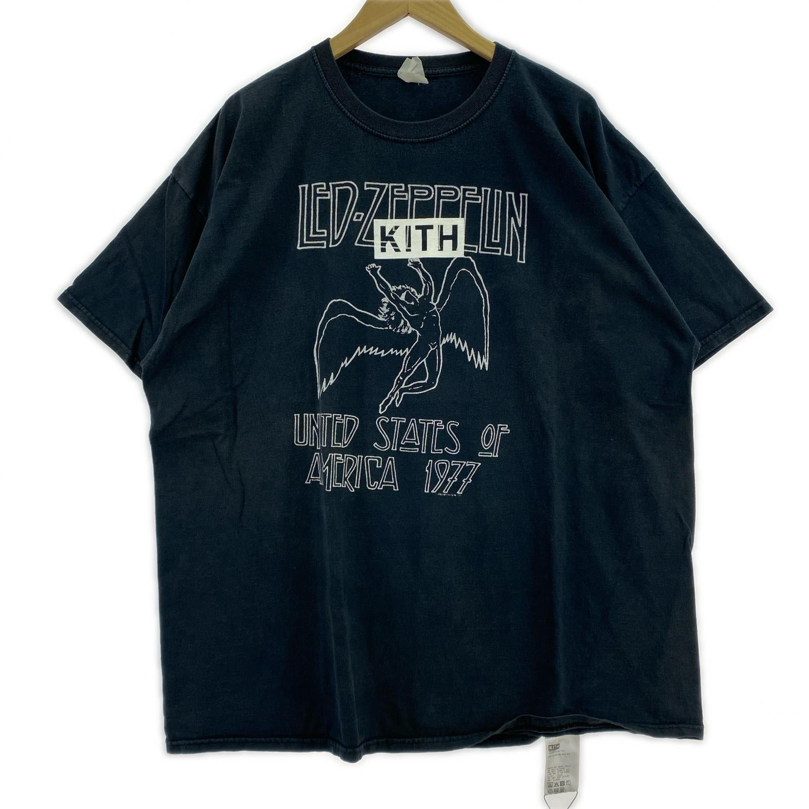 半袖Tシャツ KITH VINTAGE LED-ZEPPELIN 2025 プリントTee 黒 ブラック