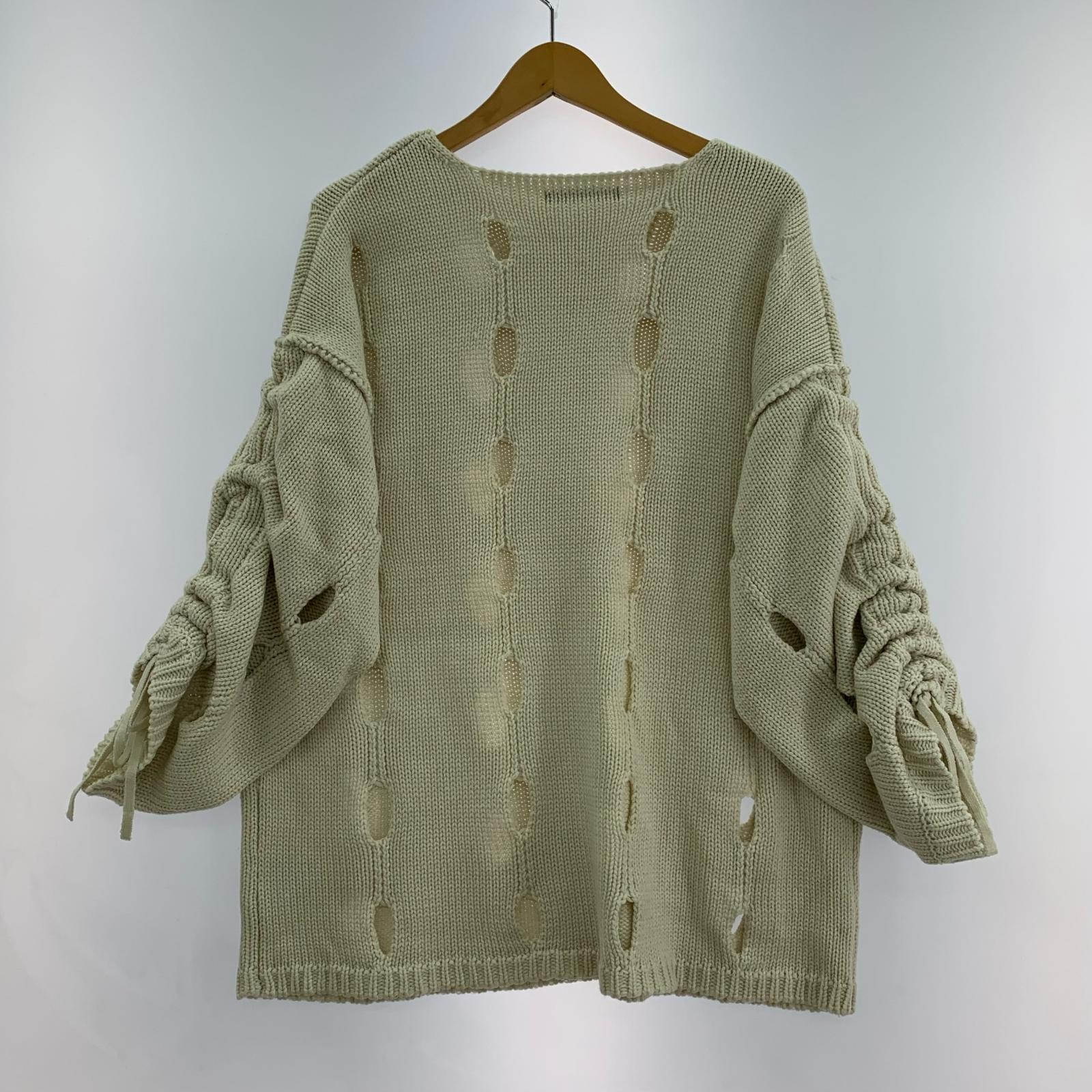 ニット デザインニット/ベージュ M ベージュ