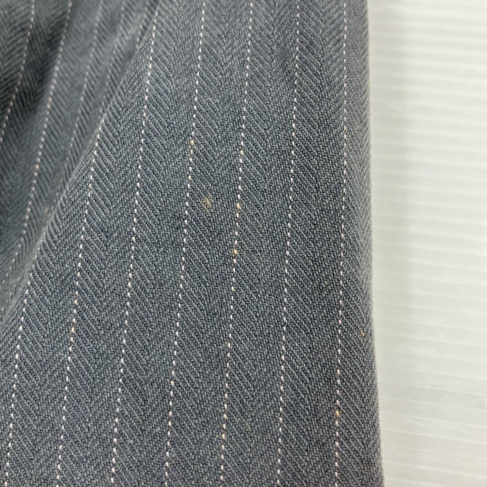 ジャケット 00s WORK WEAR ストライプブルゾン グレー L グレー