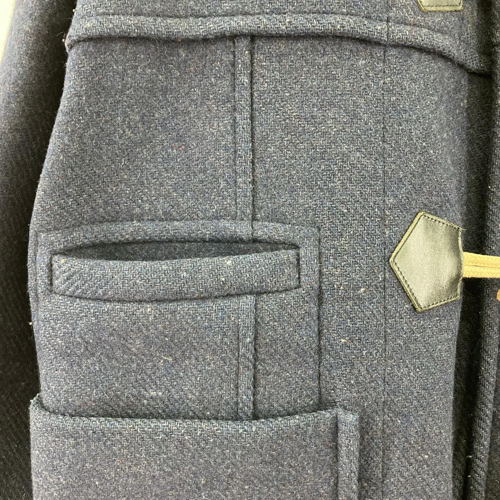 ジャケット 01AW 宝飾期 ツイードダッフルコート ネイビー M ネイビー